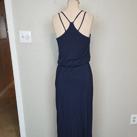 Anthropologie Papermoon Blue Spaghetti Strap Maxi Dress Size S - Picture 7 of 10